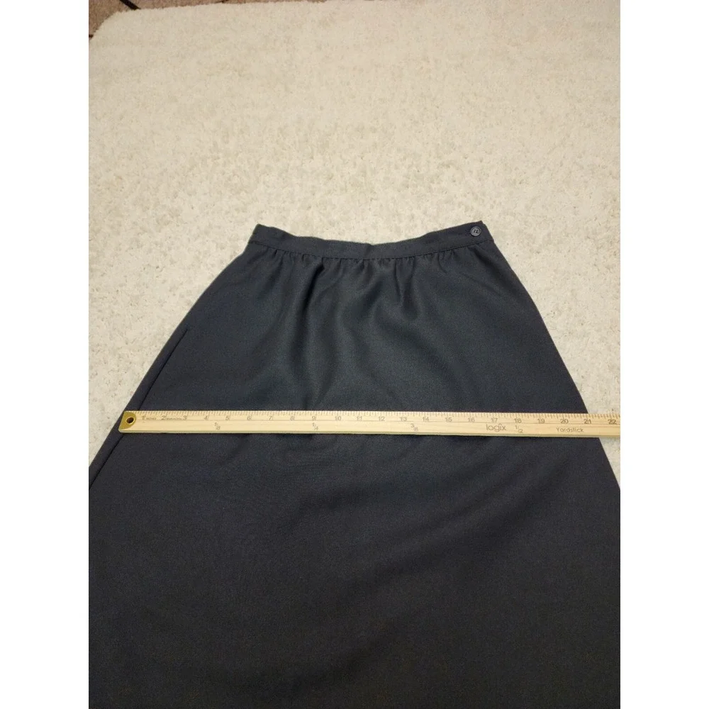 VINTAGE‎ Haberdashery Womens Corporate A line Skirt Black Size 10 Two Pockets